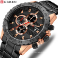 CURREN 8334 Quartz Men Watches Top Brand Luxury Casual Stainless Steel Watch Date Fashion Business Male Wristwatches Clock Male